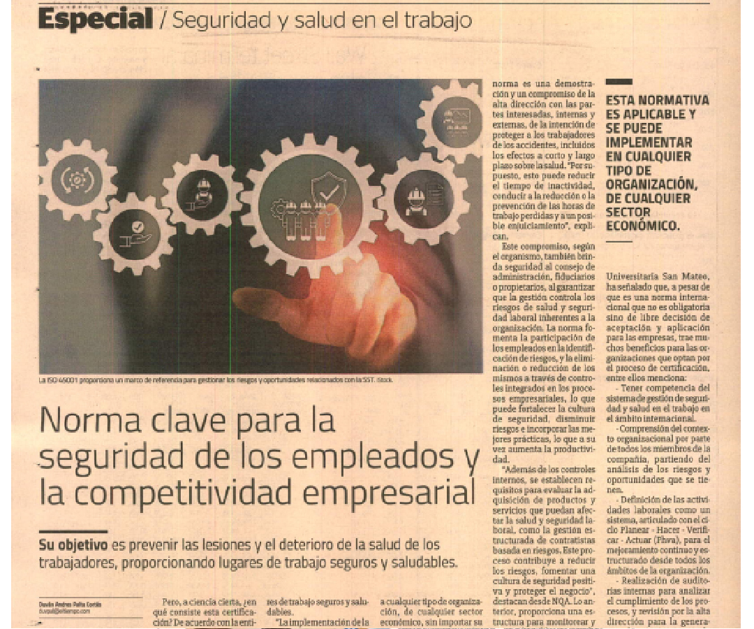 Norma clave para la seguridad de los empleados y la competitividad empresarial